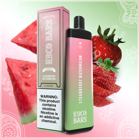 Esco Bars - Strawberry Watermelon MEGA 5000 Puffs (10pc display)
