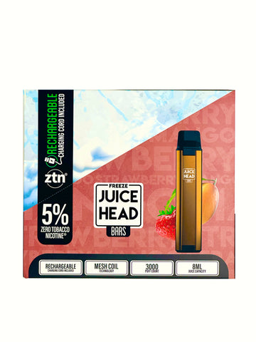 Juice Head Freeze Bars - Mango Strawberry Disposable 3000 Puffs (10pc display)