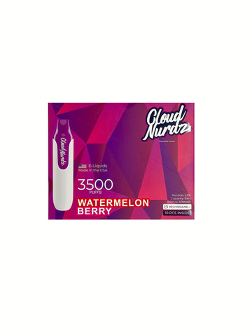 Cloud Nurdz - Watermelon Berry Disposable 3500 Puffs (10pc display)