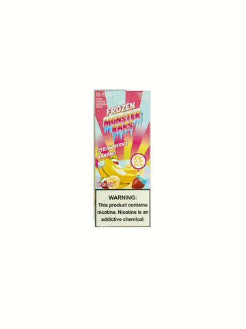 Frozen Monster Bars - Strawberry Banana Disposable 3500 Puffs (10pc display)