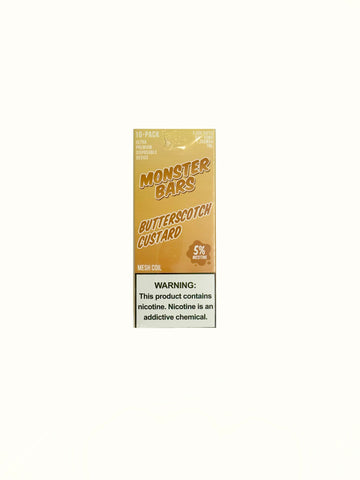 Monster Bars - Butterscotch Custard Disposable 3500 Puffs (10pc display)