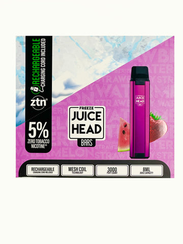 Juice Head Freeze Bars - Watermelon Strawberry Disposable 3000 Puffs (10pc display)