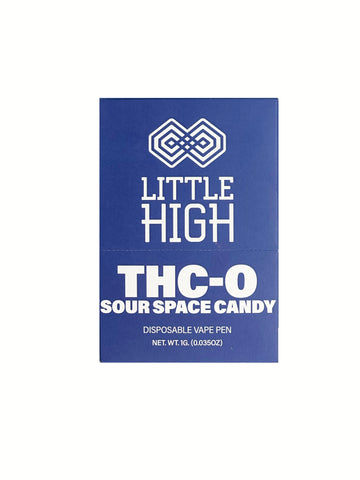 Little High - THC-O Sour Space Candy Hybrid 1 gram Disposable (10pc display)