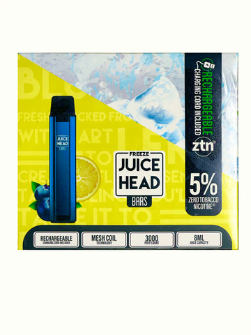 Juice Head Freeze Bars - Blueberry Lemon Disposable 3000 Puffs (10pc display)