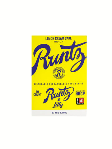 Runtz x Litty - HHC-P Lemon Cream Cake Indica 1 gram Disposable (10pc display)